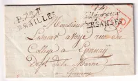 DOUBLE CURSIVE 72 VILLEPREUX VERSAILLES SEINE ET OISE + P72P VERSAILLES POUR EPERNAY MARNE