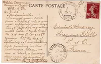 SEMEUSE 20C N° 139 CARTE TAD *JOURNAUX P.P. * 5.9.25 SEMUR EN AUXOIS COTE D'OR