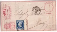 N°14 SUR ENVELOPPE ILLUSTREE AVEC EMPLACEMENT DU TIMBRE PC 3472 VALENCIENNES NORD POUR NANCY