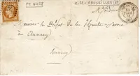 N° 13 TYPE 22 CRUSEILLES 15 FEVR 1961 LETTRE POUR ANNECY