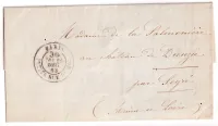 PARIS CACHET TAXE 30C PETITE RUE DU BAC POUR SEGRE MAINE ET LOIRE