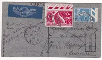 N°279 326 LILLE NORD 1937 CARTE POSTALE PAR AVION MAJUNGA MADAGASCAR RETOUR ENVOYEUR