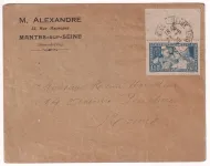 N°252 SEUL SUR LETTRE MANTES SEINE ET OISE 1928