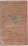 N°143 TYPE MERSON SEUL SUR CARNET RETRAITE RECOMMANDE LILLE NORD 1924 POUR TOUENES EN WEPPES