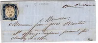 SARDE 20C ST JEOIRE 26 JANV 1860 LETTRE ECRITE BOGEVE POUR ANNECY HAUTE SAVOIE