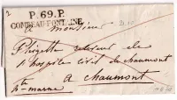 MARQUE P69P COMBEAU FONTAINE HAUTE SAONE 1827 POUR CHAUMONT HAUTE MARNE INDICE 20