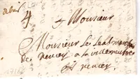 MEUSE LETTRE BAR LE DUC MANUSCRIT 1716 LETTRE POUR NANCY COTE 600€