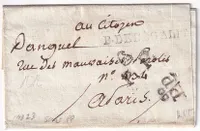 MARQUE REVOLUTIONNAIRE BOURG DE L'EGALITE BOURG LA REINE SEINE EN PORT PAYE AVEC 60PP + PP BONNET PHRYGIENS POUR PARIS