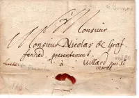 EURE LETTRE ECRITE BERNAY 12 JUILLET 1682 + FRANCHE MANUSCRITE POUR MORAT COTE 600€