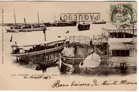 INDOCHINE 5C AU RECTO CARTE TONKIN HONG KONG 1913 GRIFFE PAQUEBOT