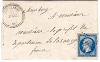 N° 14 BELLES MARGES PC 4283 TYPE 22 NOVALAISE 24 AVRIL 1861SAVOIE