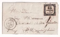 TIMBRE TAXE N°3 GC 2663 NOCE ORNE POUR ST MAURICE SUR HUINE