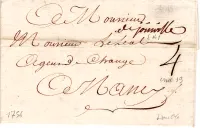 HAUTE MARQUE DE JOINVILLE MANUSCRIT 1754 LETTRE ECRITE CHATEAU DE MONCOURT POUR LE MSN COTE 420€