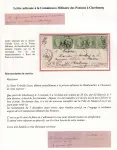 LETTRE ADRESSE A LA COMMISSION MILITAIRE DES PONTONS A CHERBOURG MANCHE ECRITE DE LA PRISON MILITAIRE DE RAMBOUILLET 8 DEC 1871 AU SUJET DU PONTON LA GARONNE N°20 X5 POUR VERSAILLES COMMUNE DE PARIS