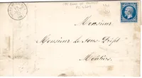 FRANCE N° 14 BELLES MARGES PC 4203 TYPE 15 BOURG ST MAURICE 10 JANV 1862 LETTRE LANDRY COTE 190€