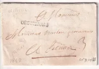 MARQUE DE SOISSONS AISNE 1747 LENAIN N°3 INDICE 23 POUR REIMS MARNE