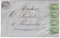 N°12 BANDE DE 4 PC 1826 LA MAGISTERE TARN ET GARONNE POUR PREIGNAC GIRONDE