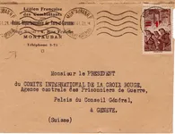 N° 489 LETTRE ENTETE LEGION FRANCAISE DES COMBATTANTS MONTAUBAN 1941 TARN ET GARONNE POUR CICR GENEVE
