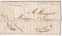 CURSIVE SARDE ROCCASTERONE FRANCHISE LE CURE DE ROQUESTERON ALPES MARITIMES POUR NICE 1846