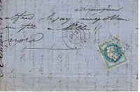 N° 29 LETTRE GC ROUGEATRE TYPE 17 ROUGE ALENCON 21 AOUT 1870 ORNE