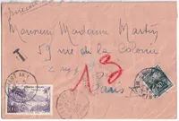 N°1194 SUR PNEUMATIQUE TAXE GERBE 50 TIMBRE TAXE PARIS 1959