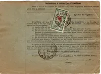 MERSON 10FR SEUL AU RECTO BULLETIN EXPEDITION VALEUR DECLARE MULHOUSE GARE 1927
