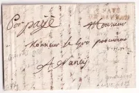 MARQUE PORT PAYE DE BEAUVAIS OISE 1771 LENAIN N°18 INDICE 23 POUR NANCY MEURTHE ET MOSELLE