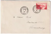N°782 SEUL SUR LETTRE TARIF SPECIAL LUXEMBOURG 1.07.1947 CONGRES POSTAL UNIVERSEL PARIS
