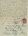 ENTIER 10C MOUCHON CARTE AVEC REPONSE COMPLETE LIVORNO 1903