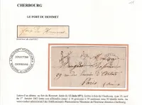 LETTRE D'UN DETENU AU FORT DU HOMMET CHERBOURG MANCHE 13 JUIN 1871 POUR PARIS COMMUNE DE PARIS