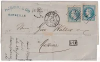 N°29 X2 LIGNE U PAQ FR N°4 POUR MESSINE MESSINA ITALIE ITALIA