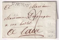 MARQUE D'AUNAY AULNAY CALVADOS LENAIN N°1 INDICE 18 POUR CAEN