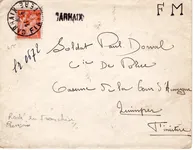 IRIS 3FR N° 655 SEUL LETTRE FM REC PROVISOIRE CARHAIX 1945 FINISTERE AU TARIF