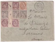 N°87 88 108 PAIRES AVEC MILLESIMME + 87 110 FACTEUR BOITIERS GLAY DOUBS 1904 POUR DIEUZE MOSELLE ALSACE LORRAINEALLEMAGNE