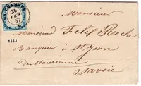 SARDE 20C LAITEUX BELLES MARGES LETTRE LA CHAMBRE 26 FEB 1857 D SUPERBE