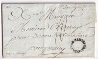 LETTRE DE PORT AU PRINCE MANUSCRIT ST DOMINGUE HAITI MARQUE OVALE COLONIE PAR NANTES POUR PREUILLY INDRE ET LOIRE 1785