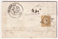 N°1 GRILLE CAD TYPE 13 PEZENAS HERAULT 30 AVRIL 1851 POUR PEZENAS