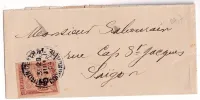 COLONIE GENERALE TAXE N°24 SEUL SUR BANDE DE JOURNAL SAIGON COCHINCHINE TYPE DUVAL 1904