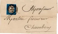 SARDE 20C PETIT BDF LETTRE ST JEAN MAURIENNE 22 JUIN 1855 POUR CHAMBERY SAVOIE