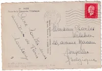 N°693 2FR40 DULAC SEUL SUR CARTE POSTALE POUR BRUXELLES BELGIQUE 1945