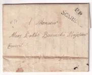 MARQUE SARDE PP SCARENA L'ESCARENE ETATS SARDES ALPES MARITIMES POUR TURIN TORINO 1830