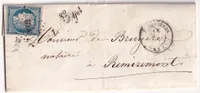 N°4 PC 3462 CURSIVE 82 LE VAL D'AJOL CAD TYPE 15 PLOMBIERES VOSGES POUR REMIREMONT
