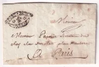 MARQUE PORT PAYE ORNE ARRAS PAS DE CALAIS 1783 LENAIN N°15 INDICE 26 POUR PARIS