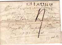 VIENNE MARQUE CHAUNAY LENAIN N° 3 LETTRE TEXTE COMPLET PAS DE DATE POUR POITERS