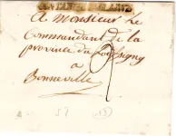 MARQUE SARDE HAUTE SAVOIE CONTAMINE S ARVE LETTRE SANS TEXTE  MARQUE FRAPPE NORMALE DE CE BUREAU COTE 420€