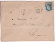 SPECTACULAIRE VARIETE PIQUAGE DECALE N°22 LA CHAPELLE ST DENIS SEINE POUR AUMALE SOMME 1865