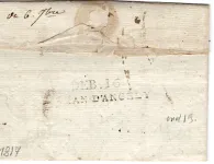 CHARENTE INFERIEURE MARQUE DEB 16 ST JEAN D'ANGELY 1817 LETTRE 79 POUSSAUGE VENDEE