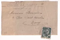 N°405 2C MERCURE SEUL SUR BANDE DE JOURNAL NANCY POUR NANCY MEURTHE ET MOSELLE