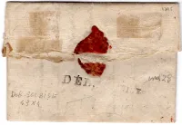 CHARENTE INFERIEURE MARQUE DEB. SOUBISE 1795 LETTRE FRAPPE FAIBLE COTE 2250€