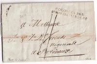 COLONIE PAR ST MARTIN DE RE TEXTE DE PORT AU PRINCE HAITI 1802 CHARENTE INFERIEURE POUR BORDEAUX